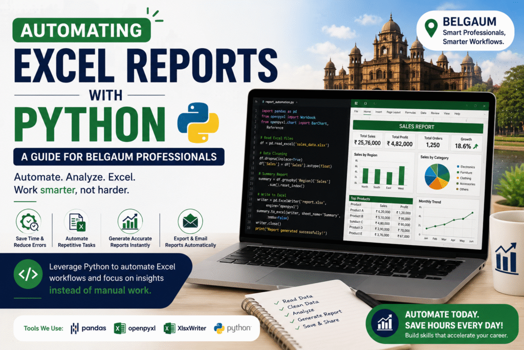Automating Excel Reports with Python: A Guide for Belgaum Professionals da python